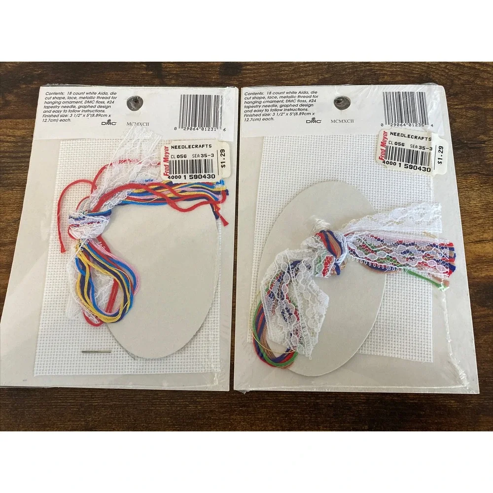 NEW Designs‎ For The Needle - Lace Ornament Kit - 1231 Nutcracker & 1235 Bear